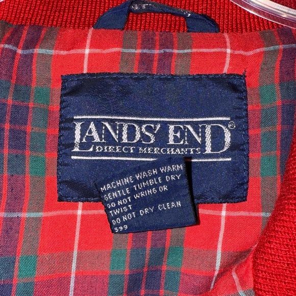 Vintage Lands’ End Red Barracuda Harrington Jacket Size Large - Picture 9 of 11